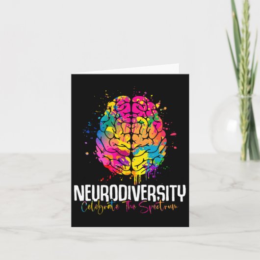 Neurodiversiteit Bloemen Neurodivergent Autisme Be Kaart (Voorkant)