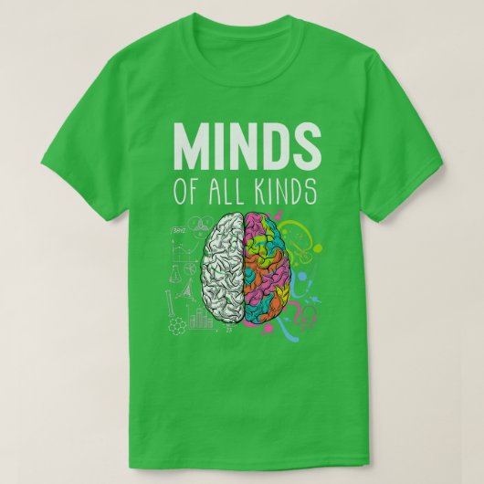 Neurodiversiteit Brain ADHD Autisme Klassiek T-shirt (Design voorkant)