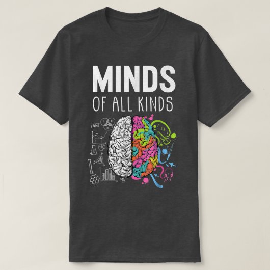 Neurodiversiteit Brain ADHD Autisme Mam Wom T-shirt (Design voorkant)