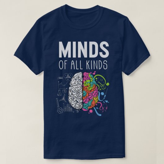 Neurodiversiteit Brain ADHD Autisme T-shirt (Design voorkant)