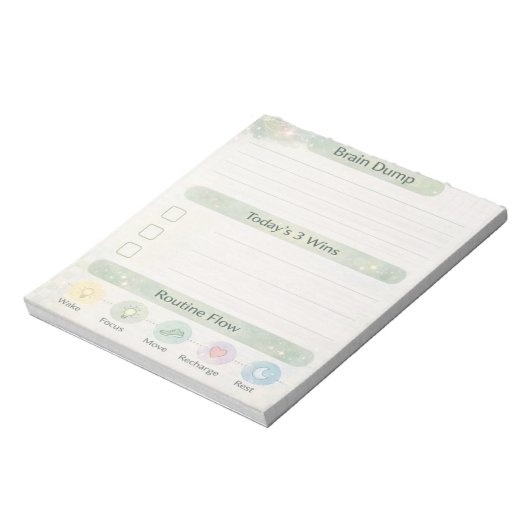 Neurodiversiteit Brain Dump Dagelijkse Check | Sal Notitieblok (Linkerzijde)
