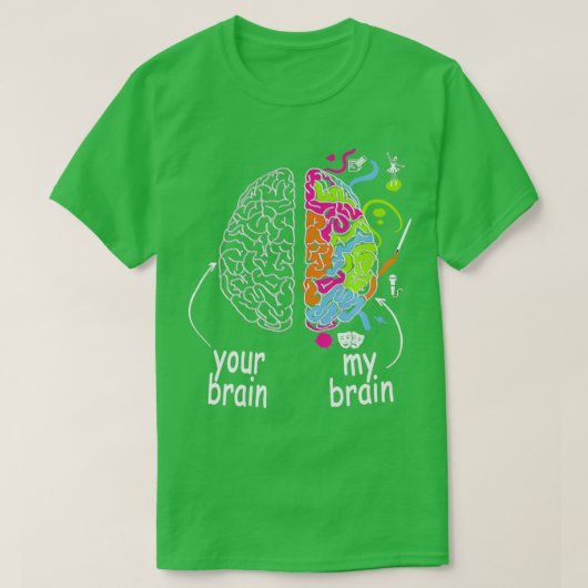Neurodiversiteit Brain Idee voor dyslexie ADHD aut T-shirt (Design voorkant)