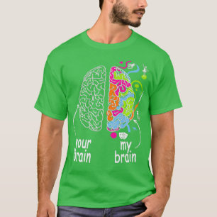 Neurodiversiteit Brain Idee voor dyslexie ADHD aut T-shirt