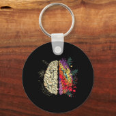 Neurodiversiteit Brain Mental Health Autisme Aware Sleutelhanger (Voorkant)