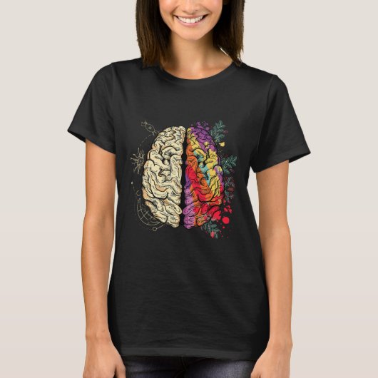 Neurodiversiteit Brain Mental Health Autisme Aware T-shirt (Voorkant)