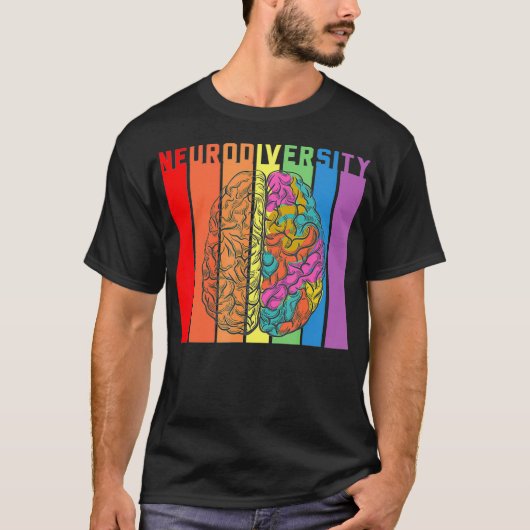Neurodiversiteit Brain Neurodidiverse T-shirt (Voorkant)