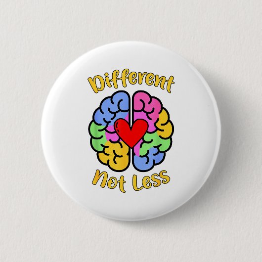 Neurodiversiteit Dyslexie Autisme Bewustzijn Ander Ronde Button 5,7 Cm (Voorkant)