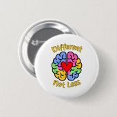 Neurodiversiteit Dyslexie Autisme Bewustzijn Ander Ronde Button 5,7 Cm (Voorkant /achterkant)