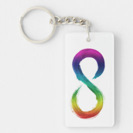 Neurodiversiteit geborsteld sleutelhanger