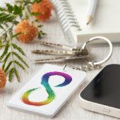 Neurodiversiteit geborsteld sleutelhanger (Voorkant Rechts)