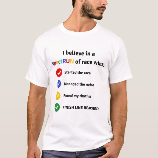 Neurodiversiteit Hardloopwedstrijd Evenement Lopen T-shirt (Voorkant)