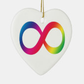 Neurodiversiteit Hartslag Eenvoudig Keramisch Ornament (Rechts)