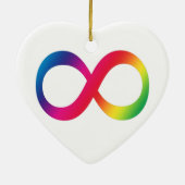 Neurodiversiteit Hartslag Eenvoudig Keramisch Ornament (Achterkant)