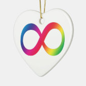 Neurodiversiteit Hartslag Eenvoudig Keramisch Ornament (Links)