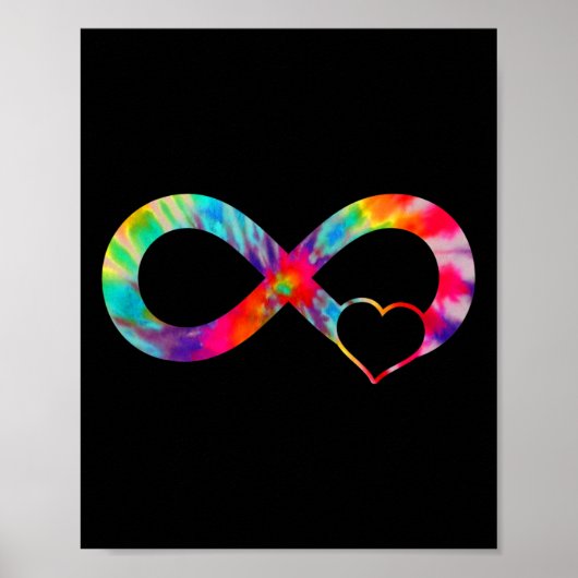 Neurodiversiteit Heart Infinity Sign Autisme Aware Poster (Voorkant)