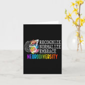 Neurodiversiteit Herken Normaliseer Omarm ADHD Au Kaart (Gele Bloem)