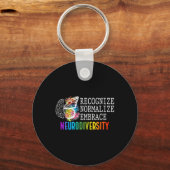 Neurodiversiteit Herken Normaliseer Omarm ADHD Au Sleutelhanger (Voorkant)
