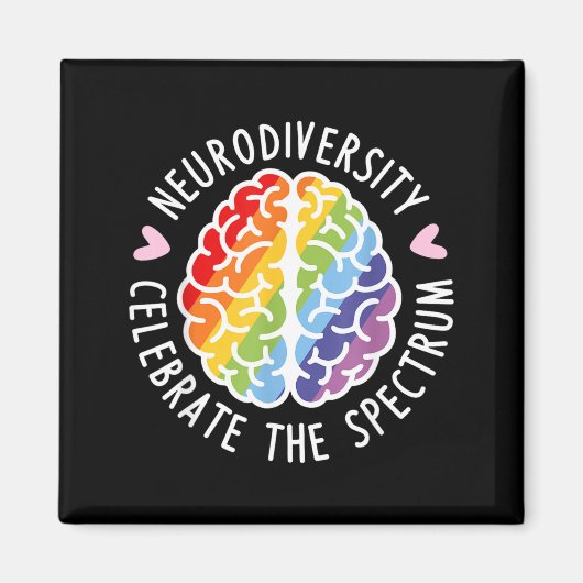 Neurodiversiteit Hersen Autisme Bewustzijn ASD ADH Magneet (Voorkant)