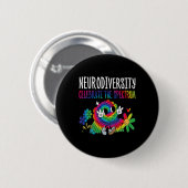 Neurodiversiteit Hersen Autisme Bewustzijn Asd Adh Ronde Button 5,7 Cm (Voorkant /achterkant)