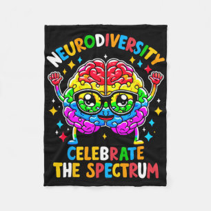Neurodiversiteit Hersen Autisme Bewustzijn Fleece Deken