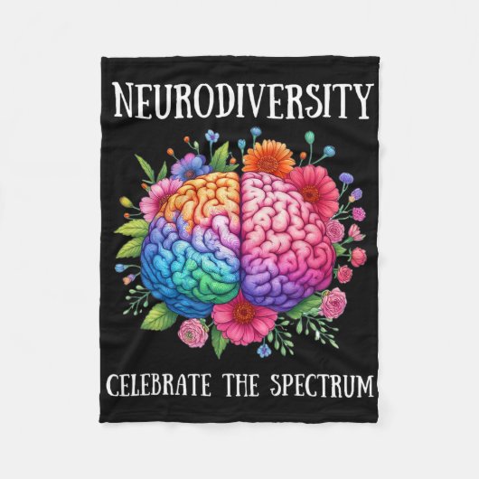 Neurodiversiteit Hersenen ADHD Bewustzijn ASS Auti Fleece Deken (Voorkant)