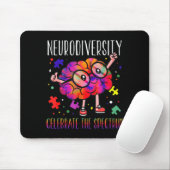 Neurodiversiteit hersenen ass autisme ADHD bewustz Muismat (Met muis)