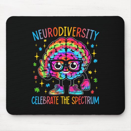 Neurodiversiteit Hersenen Autisme Bewustzijn ADHD Muismat (Voorkant)