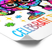 Neurodiversiteit Hersenen Autisme Bewustzijn ADHD Poster (Hoek)