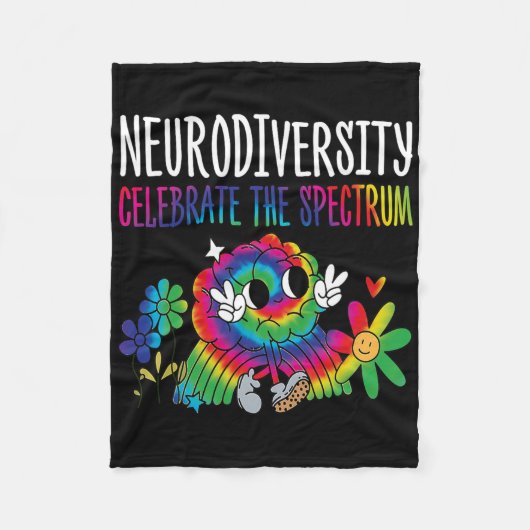 Neurodiversiteit Hersenen Autisme Bewustzijn Asd A Fleece Deken (Voorkant)