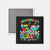 Neurodiversiteit hersenen autisme bewustzijn asd a magneet (Voorkant / Achterkant)