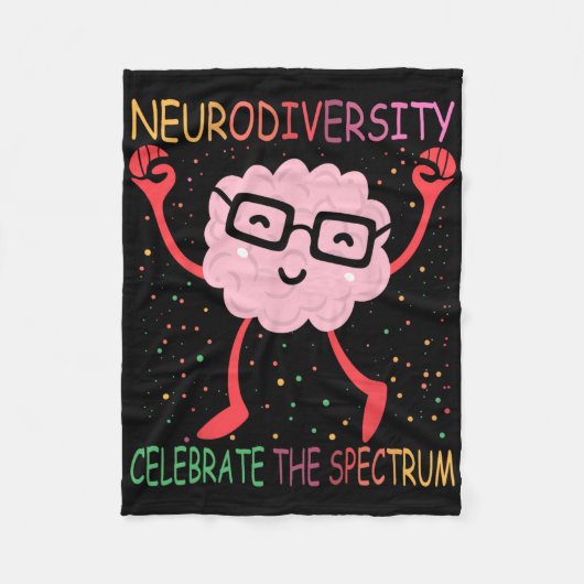 Neurodiversiteit Hersenen Autisme Bewustzijn ASS A Fleece Deken (Voorkant)