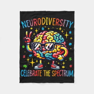 Neurodiversiteit Hersenen Autisme Bewustzijn ASS A Fleece Deken