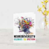 Neurodiversiteit Hersenen Autisme Bewustzijn ASS A Kaart (Gele Bloem)