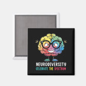 Neurodiversiteit Hersenen Autisme Bewustzijn ASS A Magneet (Voorkant / Achterkant)