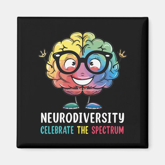 Neurodiversiteit Hersenen Autisme Bewustzijn ASS A Magneet (Voorkant)