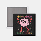 Neurodiversiteit Hersenen Autisme Bewustzijn ASS A Magneet (Voorkant / Achterkant)