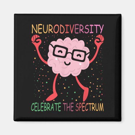 Neurodiversiteit Hersenen Autisme Bewustzijn ASS A Magneet (Voorkant)