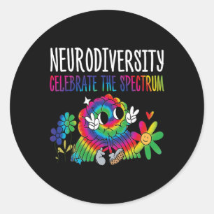 Neurodiversiteit Hersenen Autisme Bewustzijn ASS A Ronde Sticker