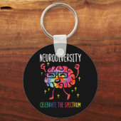 Neurodiversiteit Hersenen Autisme Bewustzijn ASS A Sleutelhanger (Voorkant)