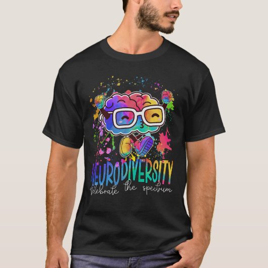 Neurodiversiteit Hersenen Autisme Bewustzijn ASS A T-shirt (Voorkant)
