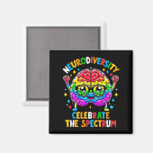 Neurodiversiteit hersenen autisme bewustzijn magneet (Voorkant / Achterkant)