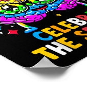 Neurodiversiteit hersenen autisme bewustzijn poster (Hoek)