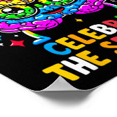 Neurodiversiteit hersenen autisme bewustzijn poster (Hoek)
