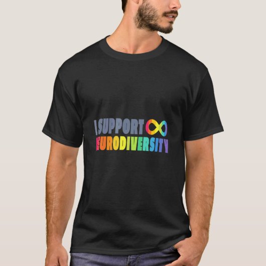 Neurodiversiteit Ik steun Neurodiversiteit Autisme T-shirt (Voorkant)