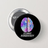Neurodiversiteit Individualiteit Dyslexie Bewustzi Ronde Button 5,7 Cm (Voorkant /achterkant)