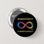 Neurodiversiteit is Button van de menselijke diver (Voorkant /achterkant)