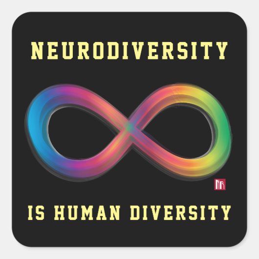 Neurodiversiteit is de Sticker van de menselijke v (Voorkant)