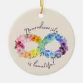Neurodiversiteit is een mooi Floral Ornament (Voorkant)