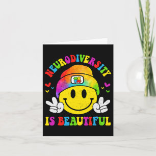 Neurodiversiteit is een mooie glimlach Gezicht Aut Kaart