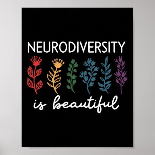 Neurodiversiteit is een mooie vorm van ADHD met au Poster (Voorkant)